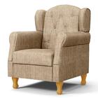 Poltrona De Amamentação Pés Madeira E Puff Lucy Z39 Linho Beg