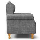 Poltrona De Amamentação Pés Madeira E Puff Lucy Z39 Linho Cin