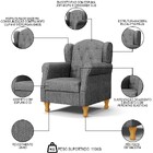 Poltrona De Amamentação Pés Madeira E Puff Lucy Z39 Linho Cin