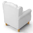 Poltrona De Amamentação Pés Madeira E Puff Lucy Z39 Sintético