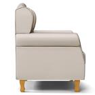 Poltrona De Amamentação Pés Madeira E Puff Lucy Z39 Sintético