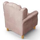 Poltrona De Amamentação Pés Madeira E Puff Lucy Z39 Veludo Ro