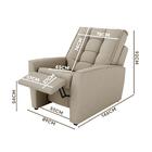 Poltrona De Amamentação Reclinável Bege Suede Asher Shop Jm