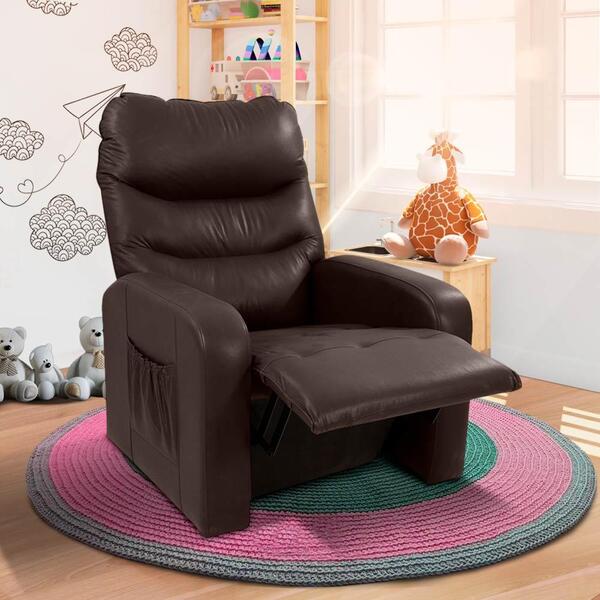 Poltrona De Amamentação Reclinável Corino Marrom Pineaple Sho