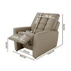 Poltrona De Amamentação Reclinável Marrom Taupe Suede Asher S