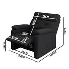 Poltrona De Amamentação Reclinável Negro Suede Naoki Shop Jm