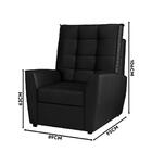 Poltrona De Amamentação Reclinável Preto Corino Asher Shop Jm