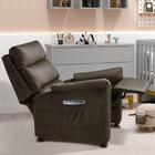 Poltrona De Amamentação Reclinável Suede Marrom Manu Shop Jm