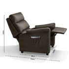 Poltrona De Amamentação Reclinável Suede Marrom Manu Shop Jm