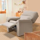 Poltrona De Amamentação Reclinável Suede Palha Estônia Shop Jm