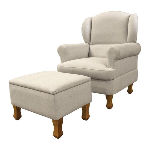 Poltrona De Amamentação Sabrina Fixa Com Puff - Phoenix Baby