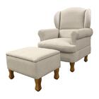 Poltrona De Amamentação Sabrina Fixa Com Puff - Phoenix Baby