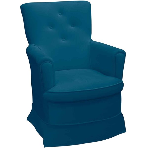 Poltrona De Amamentação Stella Veludo Azul Marinho - Casa Chi