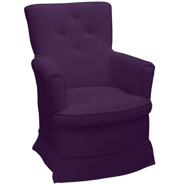 Poltrona De Amamentação Stella Veludo Roxo - Casa Chick