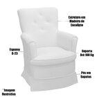 Poltrona De Amamentação Stella Veludo Roxo - Casa Chick