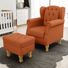 Poltrona De Amamentação Yara P02 Com Puff Paris L02 Tecido Te