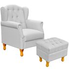 Poltrona De Amamentação Yara P02 Com Puff Paris Luis Xv L02 L