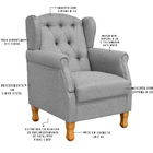 Poltrona De Amamentação Yara P02 Com Puff Paris Luis Xv L02 L