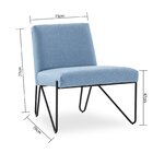 Poltrona De Aproximação Íris  Azul Claro