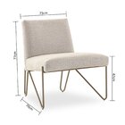 Poltrona De Aproximação Íris  Bege