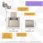 Poltrona De Balanço 66cm Com Puff Multimóveis Cr45268