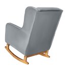 Poltrona De Balanço Aquila Frank Estofados Cinza Escuro