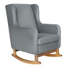 Poltrona De Balanço Aquila Frank Estofados Cinza Escuro