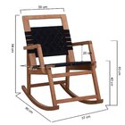 Poltrona De Balanço Com Fita Trançada Garden Natural/preto