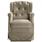 Poltrona De Balanço Para Amamentação Ternura Suede Bege