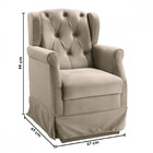 Poltrona De Balanço Para Amamentação Ternura Suede Bege