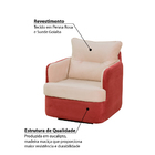 Poltrona De Balanço Peppa Mamãe D28 - Suede Penna Rosa/goiaba