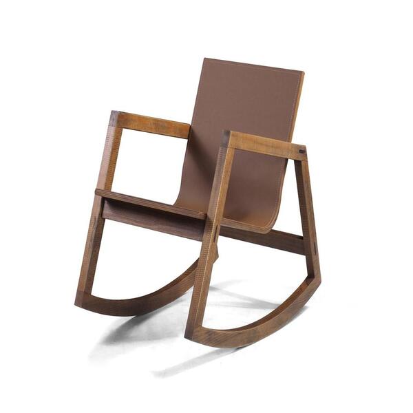 Poltrona De Balanço Village Renar Com Tecido Sintético Em Pu