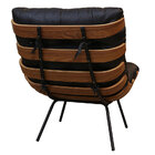 Poltrona De Couro Costela - Preto Pigmentado - Mempra