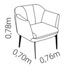 Poltrona De Couro Legítimo Cristie Fendi