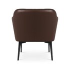 Poltrona De Couro Legítimo Cristie Marrom