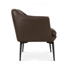 Poltrona De Couro Legítimo Cristie Marrom