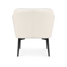 Poltrona De Couro Legítimo Cristie Off White