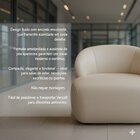 Poltrona De Couro Legítimo Giratória Gana Off White