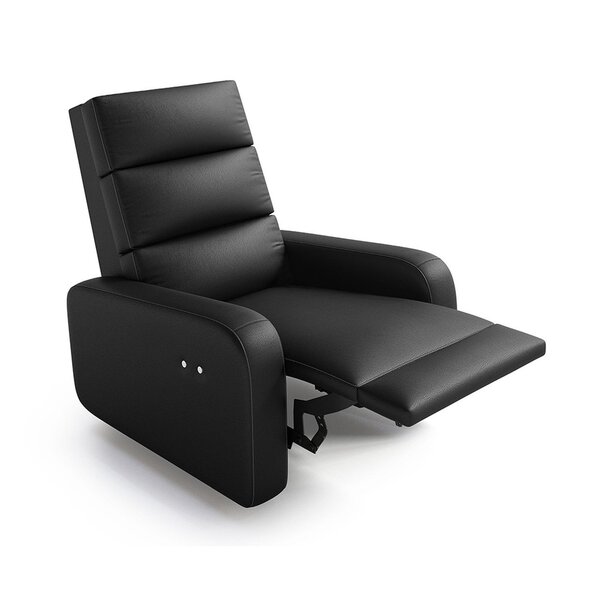 Poltrona De Couro Legítimo Retrátil Elétrica Bonno Preto