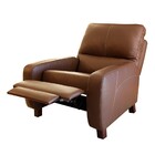 Poltrona De Couro Reclinável Paxton M06 Cor Café 490 - Amaren