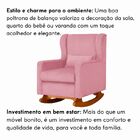 Poltrona De Descanso Com Balanço E Amamentar Melissa Suede  S