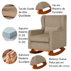 Poltrona De Descanso Com Balanço E Amamentar Paloma Suede  Su