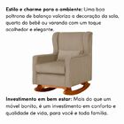 Poltrona De Descanso Com Balanço E Amamentar Paloma Suede  Su
