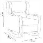 Poltrona De Descanso Com Balanço E Amamentar Paloma Suede  Su