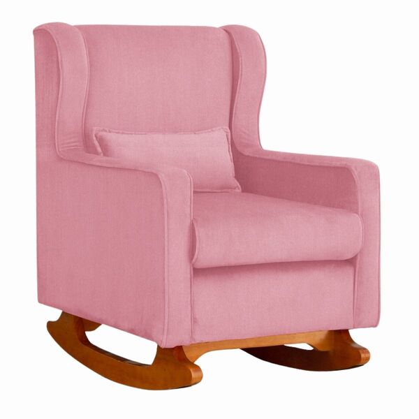 Poltrona De Descanso Com Balanço E Amamentar Paloma Suede  Su