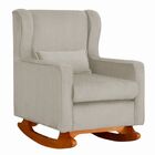 Poltrona De Descanso Com Balanço E Amamentar Paloma Suede  Su