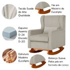 Poltrona De Descanso Com Balanço E Amamentar Paloma Suede  Su