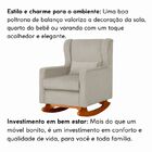 Poltrona De Descanso Com Balanço E Amamentar Paloma Suede  Su