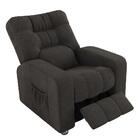 Poltrona De Descanso Do Papai Reclinável Em Suede Marrom Escu