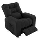 Poltrona De Descanso Do Papai Reclinável Em Suede Preto Thor